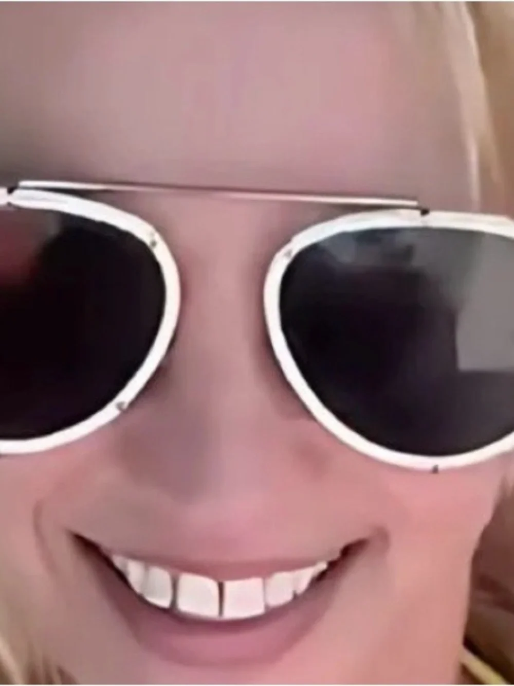 Versace White Frame Gold-Tone Aviator as seen on Britany Spears